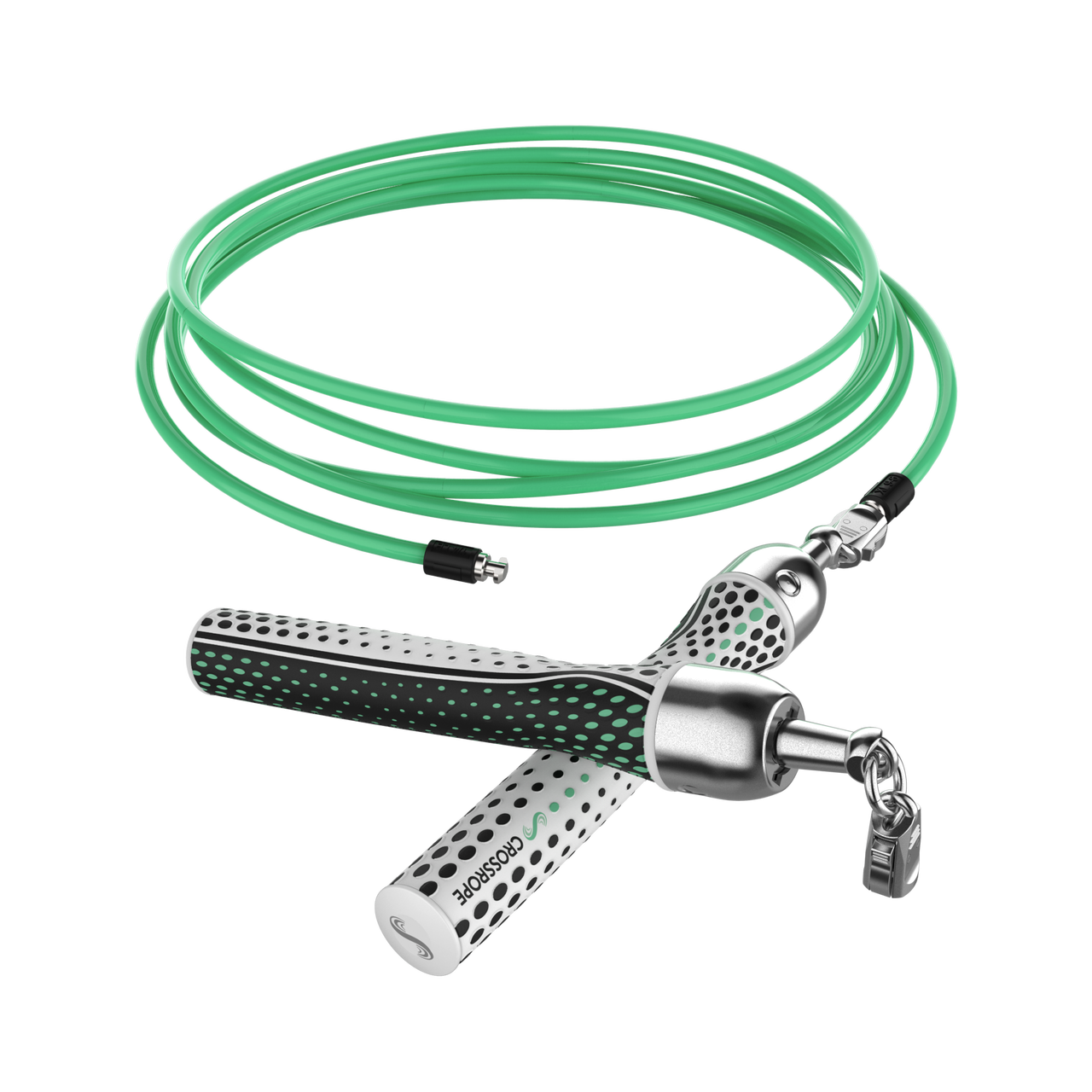 Starter Jump Rope Set (Like-new) A coiled view of the 1/4 LB rope with the Slim Handles
