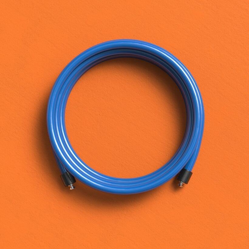 2 LB Indoor Heavy Rope The blue 2 LB Speed Pro LE rope on an orange background