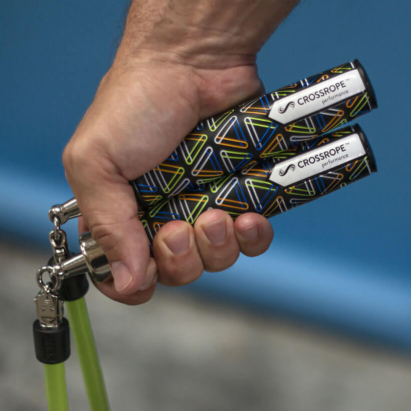 Heavy Speed Performance Handles Man holding Speed Pro LE handles connected to a 1 1/2 LB Speed Pro rope