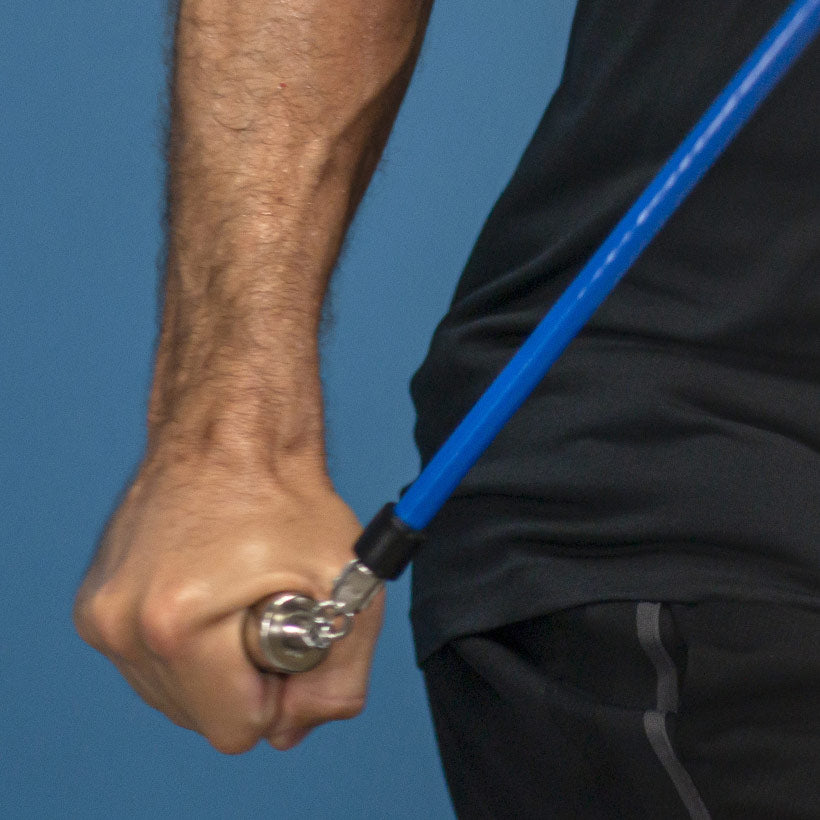 2 LB Indoor Heavy Rope* A close up view of a 2 LB jump rope being used