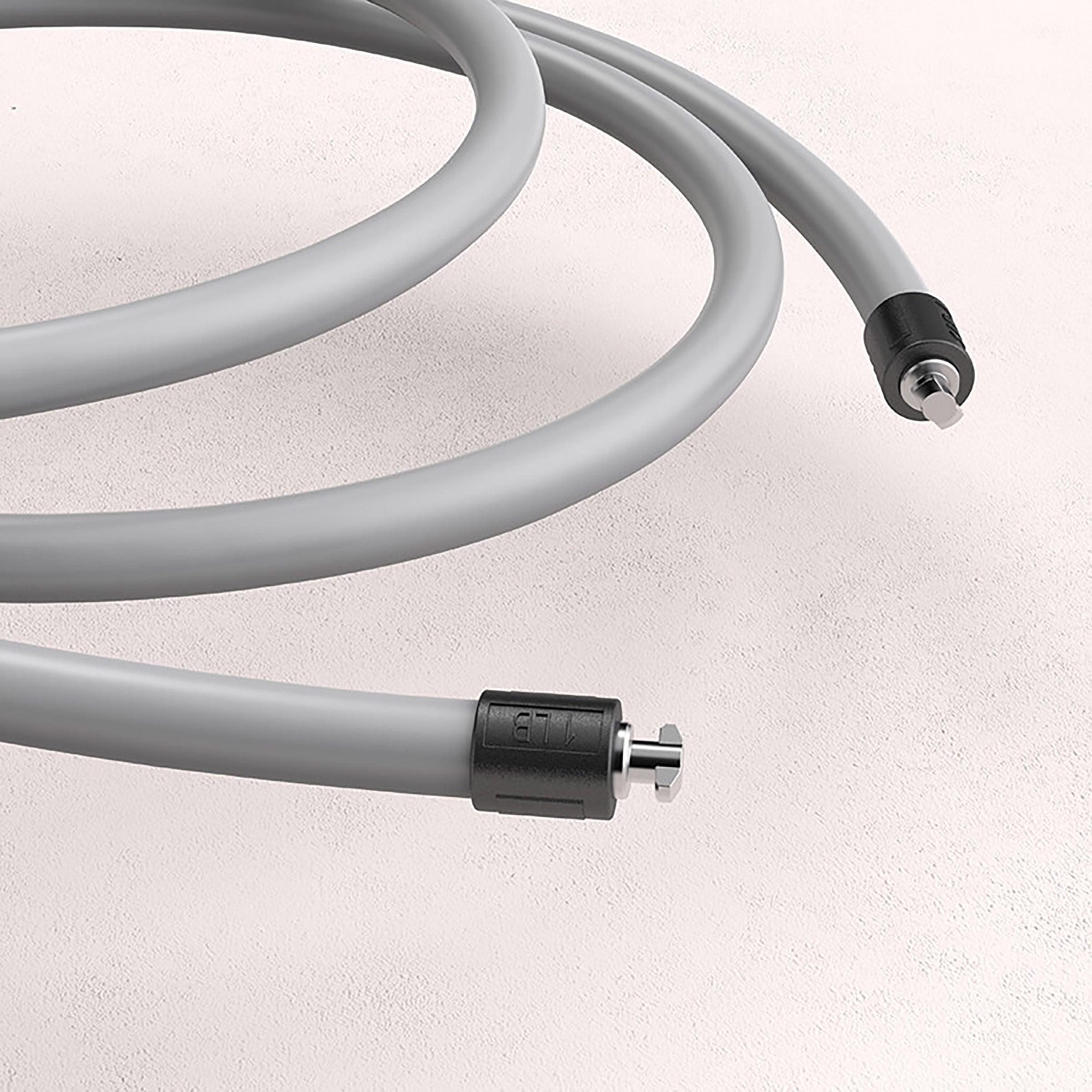 1 LB Heavy Rope Gray 1 LB jump rope with a close up view of the connector ends on a light gray background