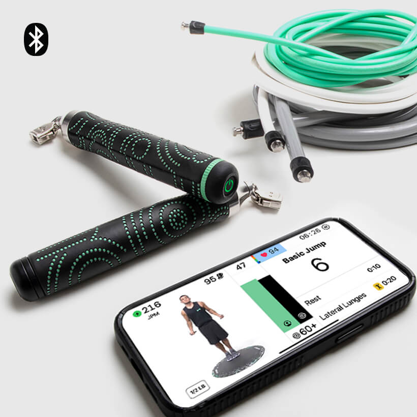 New Bluetooth connected jump rope set and app from Crossrope.