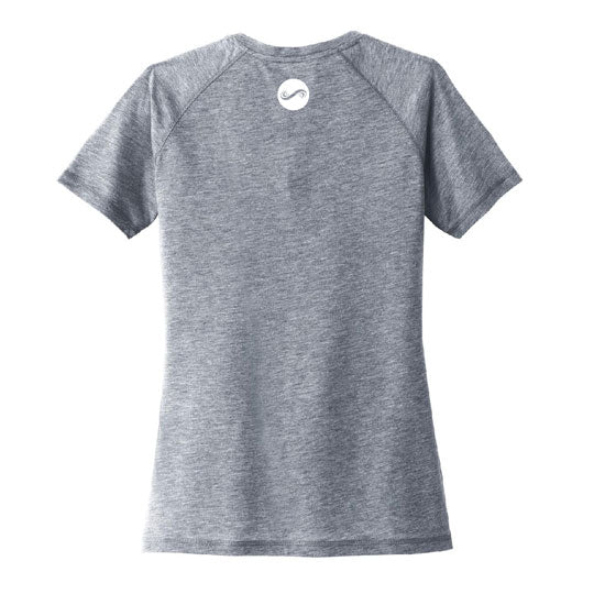 Women's Infinity Ropes Tee A back view of the Women's Infinity Ropes Tee - Light Grey