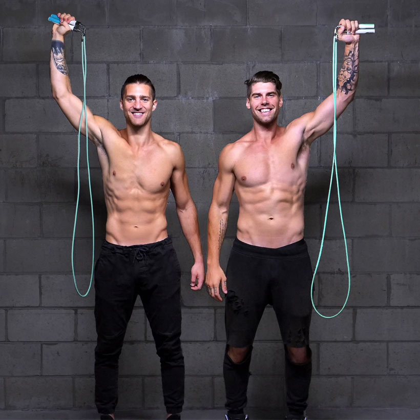 Get Lean Jump Rope Set The Jump Rope Dudes - Brandon and Dan holding ropes